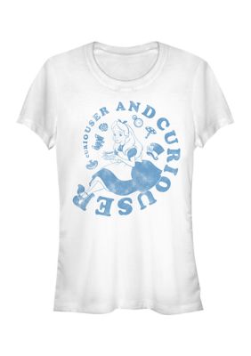 Women's Juniors' Licensed Disney Alice Curiouser And Curiouser T-Shirt