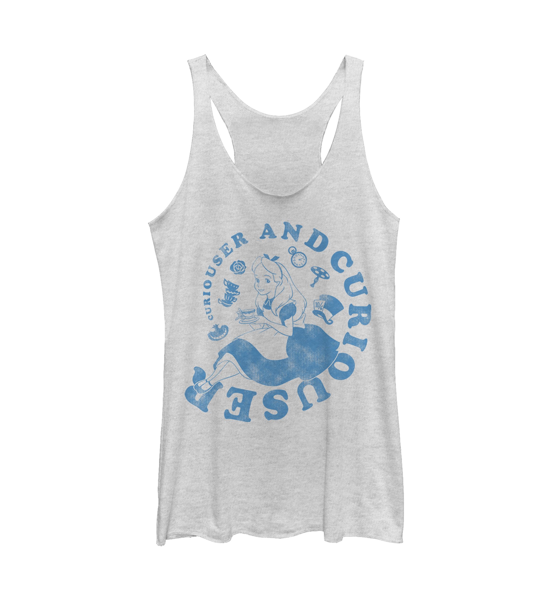 Juniors Licensed Disney Alice Curiouser And Curiouser Tank Top