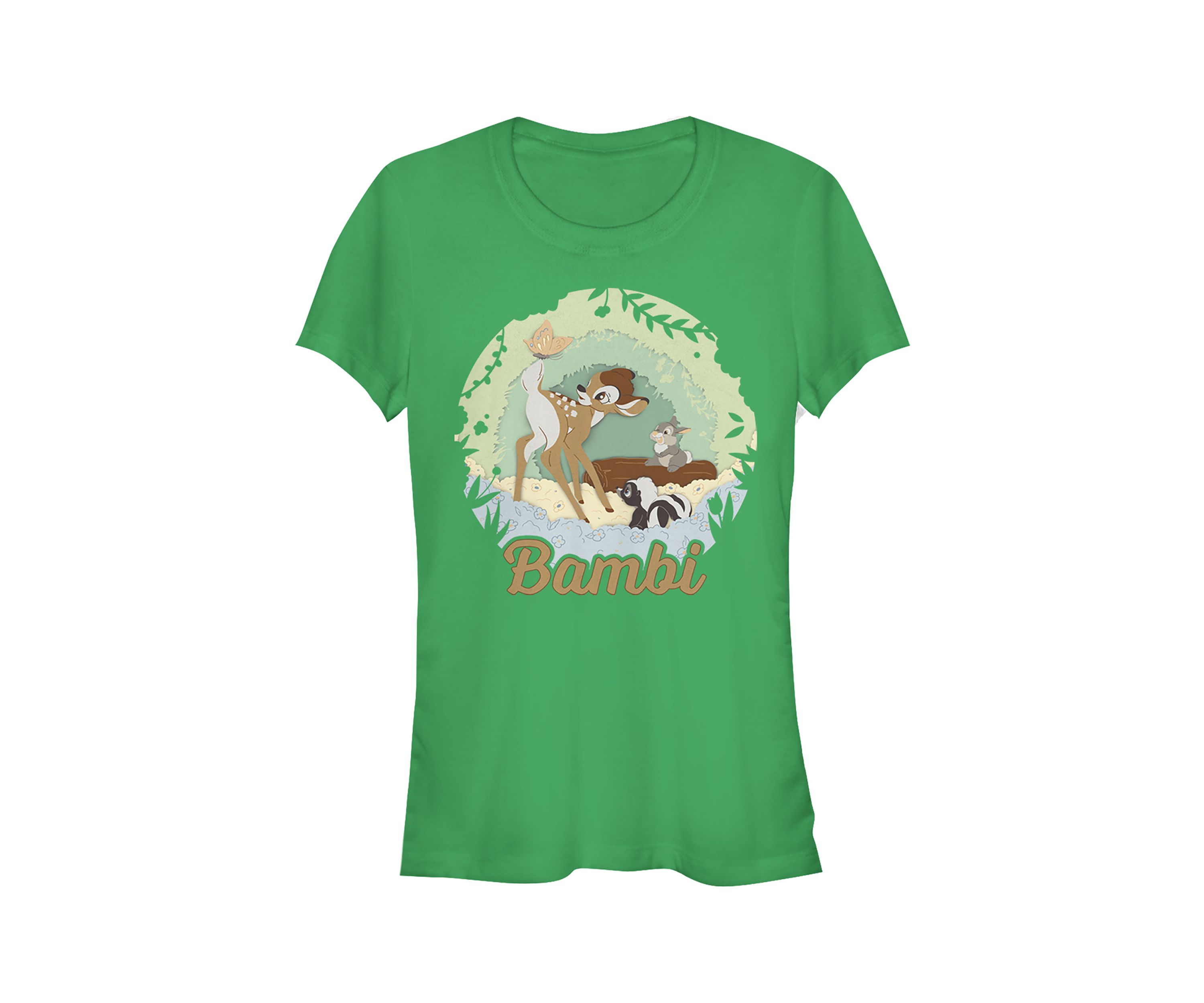 Juniors Licensed Disney Bambi Papercut T-Shirt