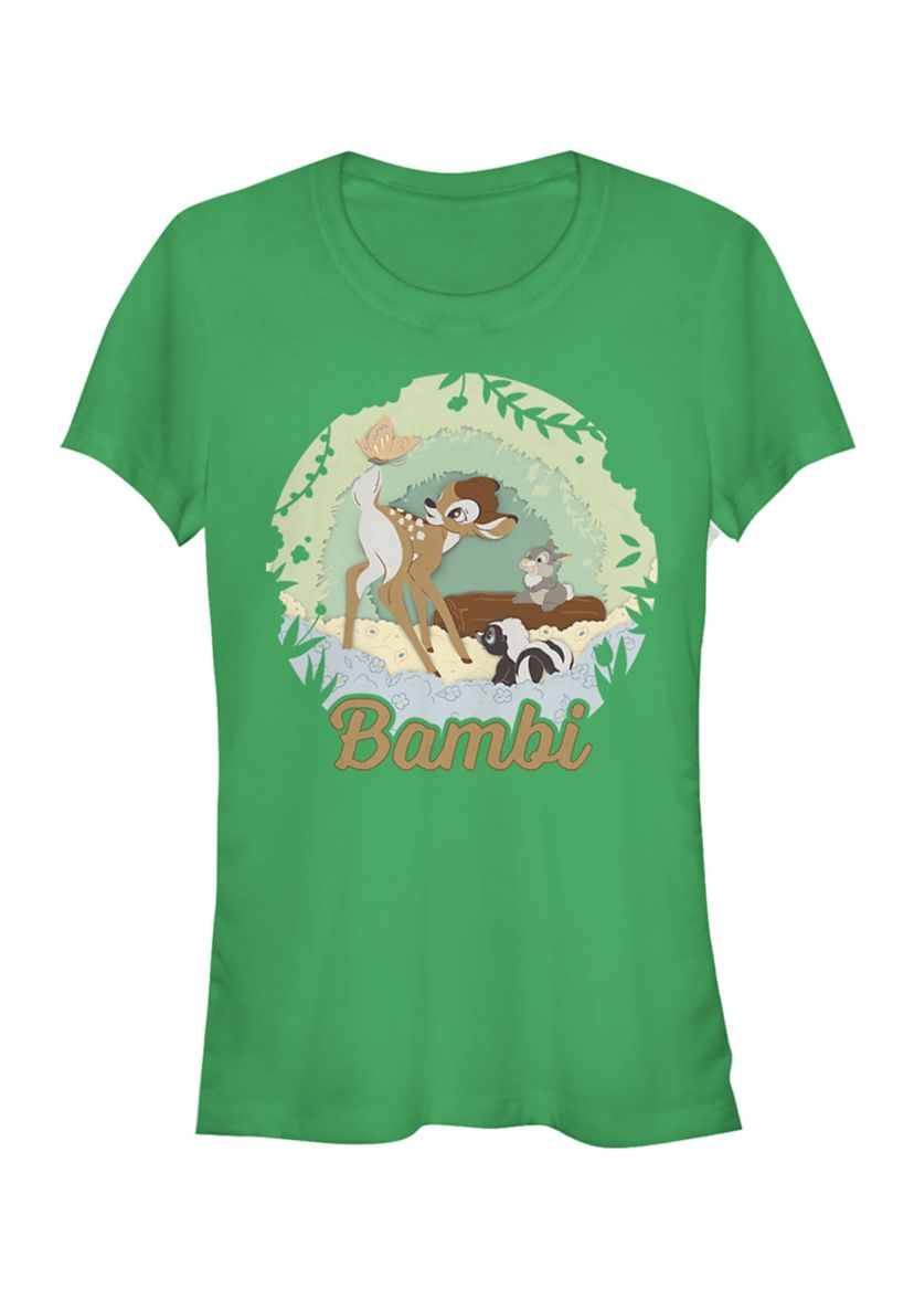 Juniors Licensed Disney Bambi Papercut T-Shirt