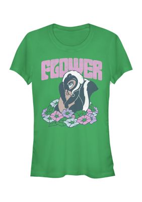 Women's Juniors' Licensed Disney Flower Power T-Shirt, X-Large