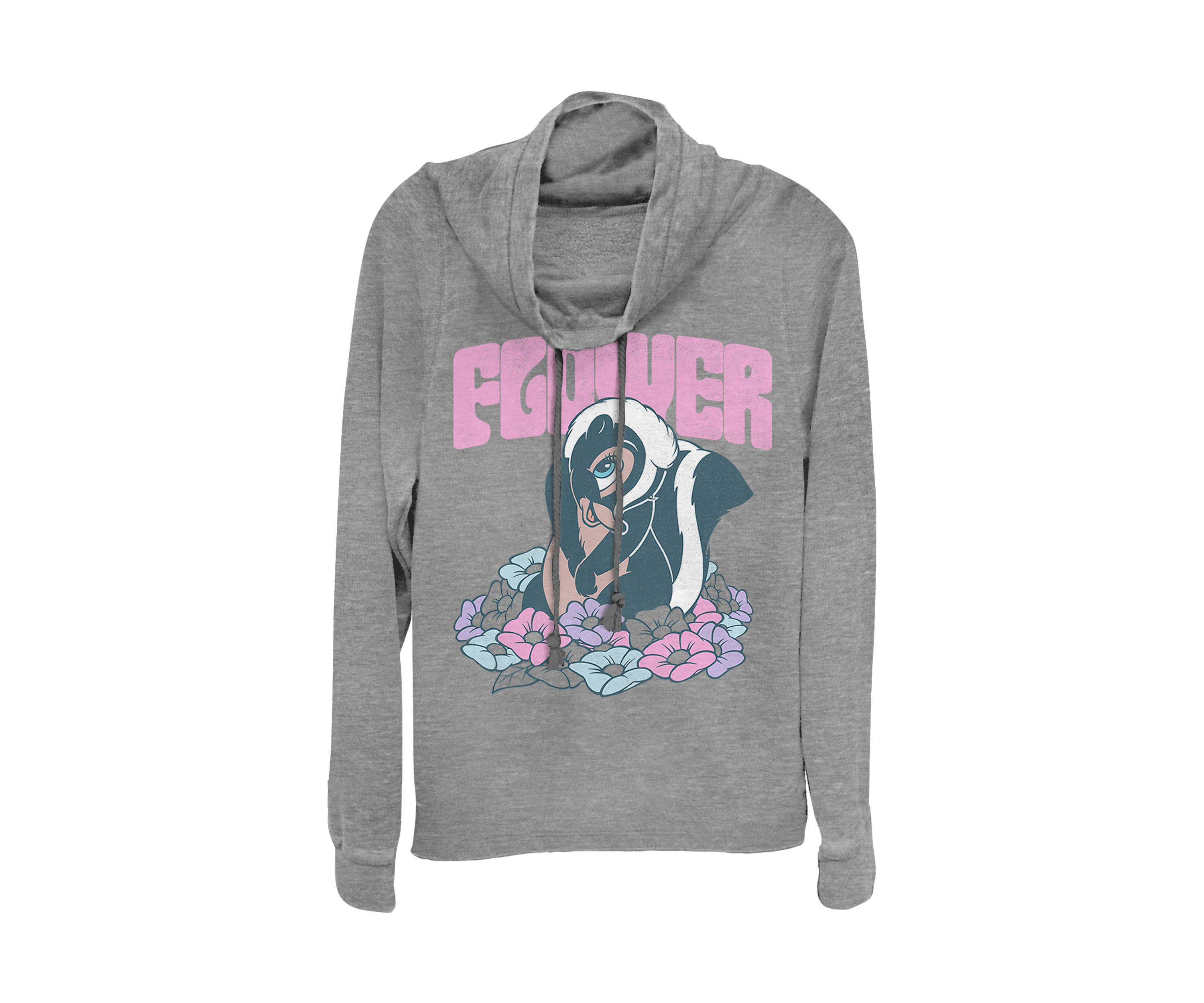 Juniors Licensed Disney Flower Power Pullover Top
