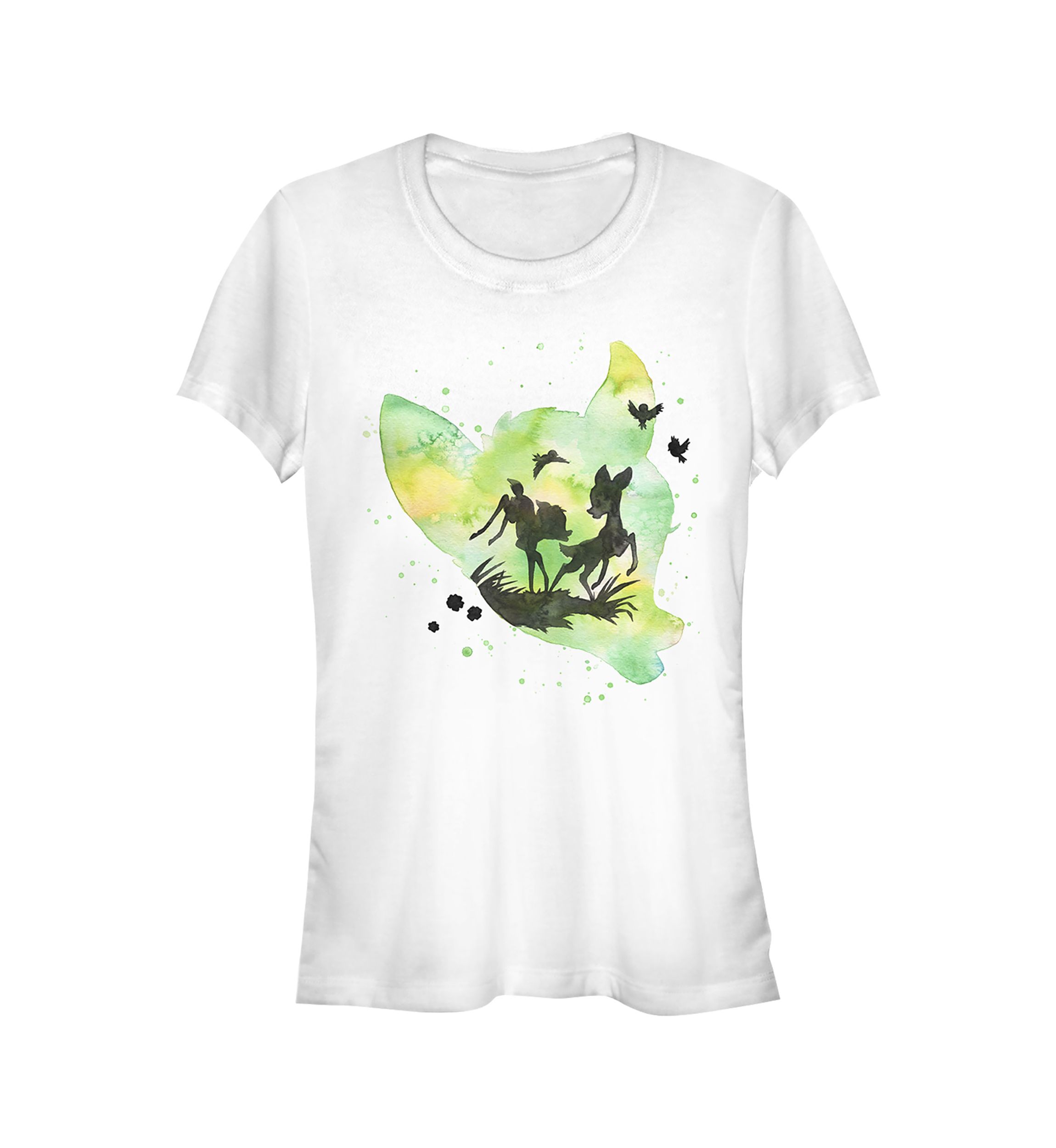 Juniors Licensed Disney Watercolor Bambi T-Shirt