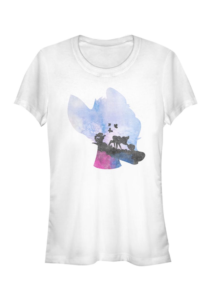 Juniors Licensed Disney Watercolor Bambi T-Shirt