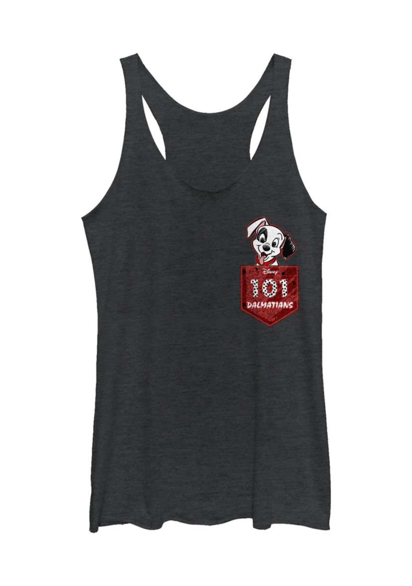 Juniors Licensed Disney Pocket Puppy Tank Top