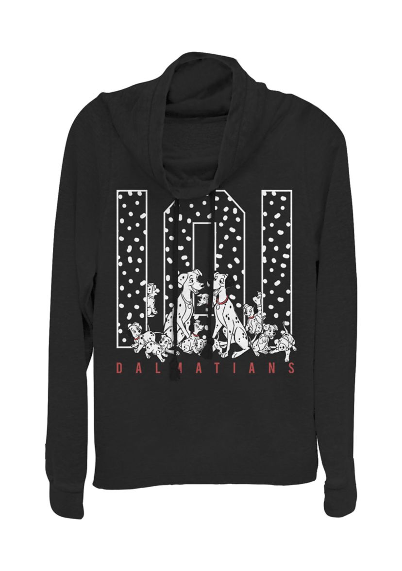 Juniors Licensed Disney One Oh One Spots Pullover Top