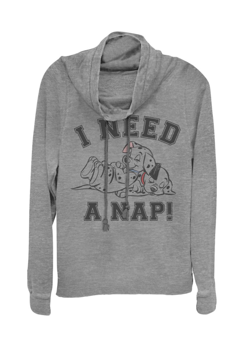 Juniors Licensed Disney Nap Pullover Top