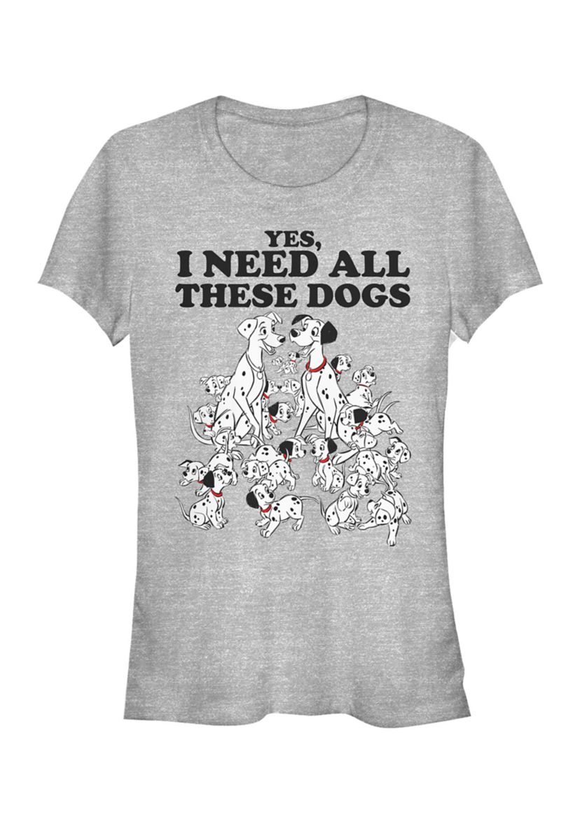 Juniors Officially Licensed Disney 101 Dalmations T-Shirt