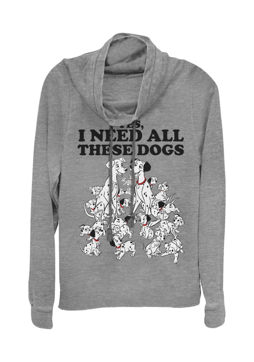 Juniors Licensed Disney All These Dogs Pullover Top