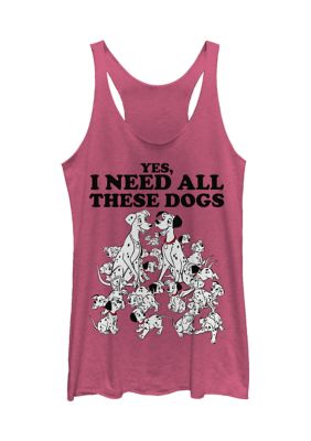 Women's Officially Licensed Disney 101 Dalmations Tank Top, Pink, XXL
