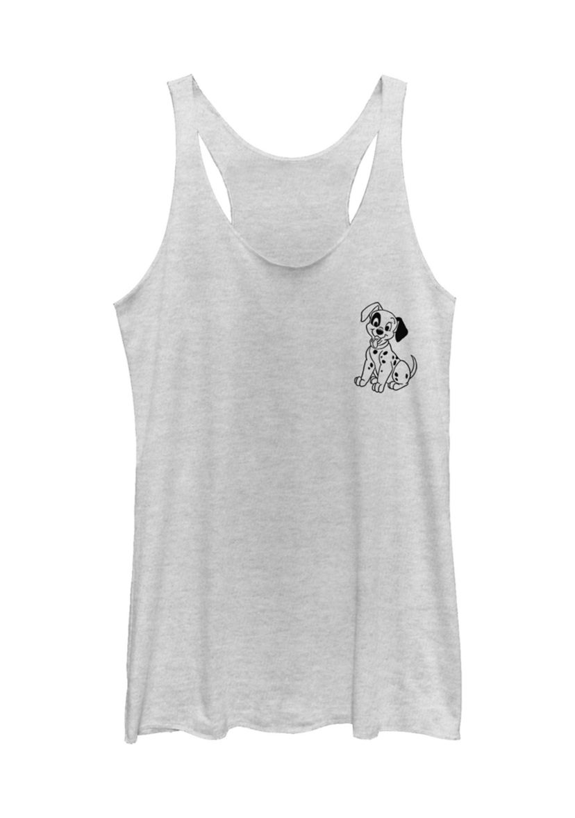 Juniors Licensed Disney Patch Line Tank Top