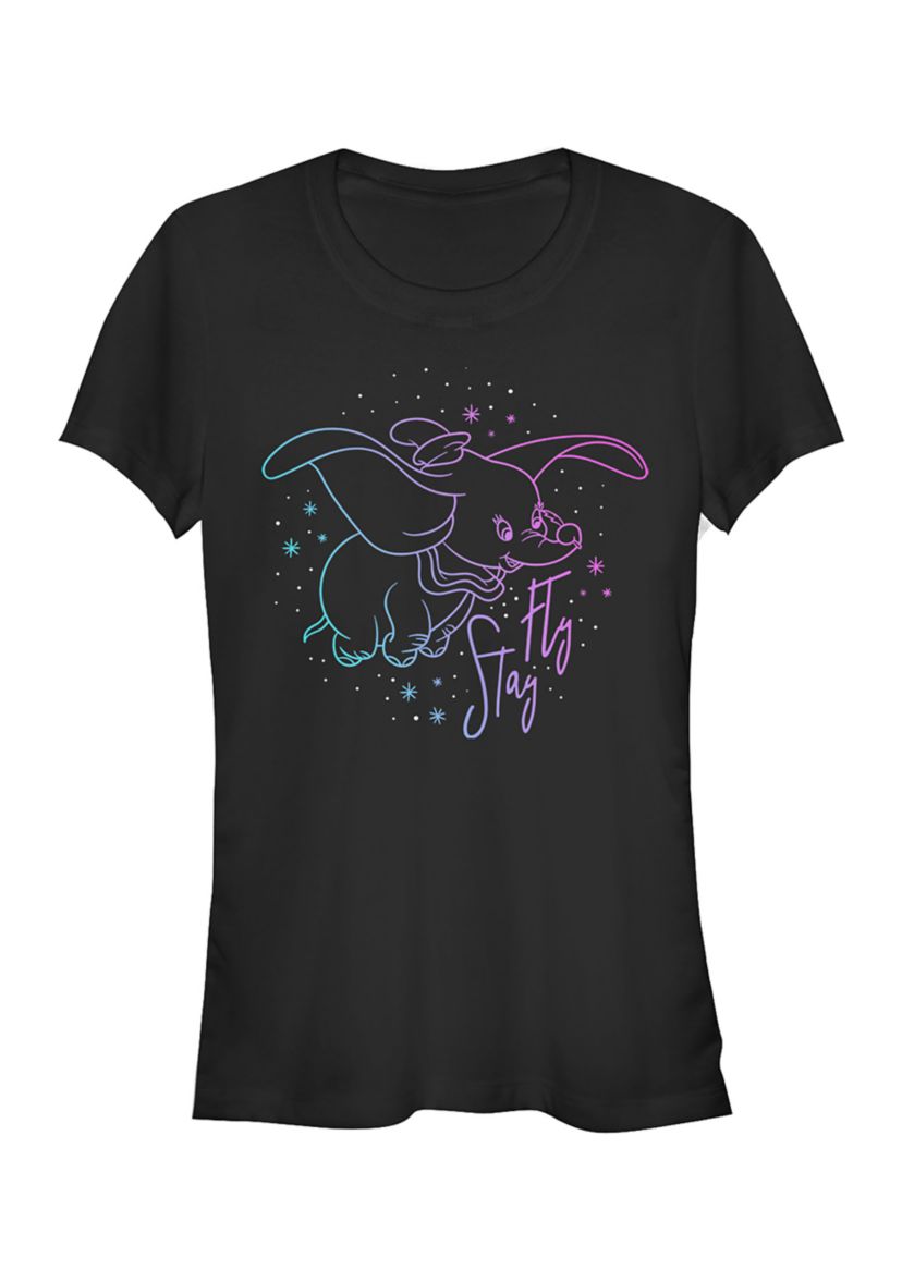 Juniors Licensed Disney Stay Fly Dumbo T-Shirt