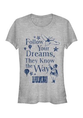 Women's Juniors' Licensed Disney Follow Dreams T-Shirt, XXL