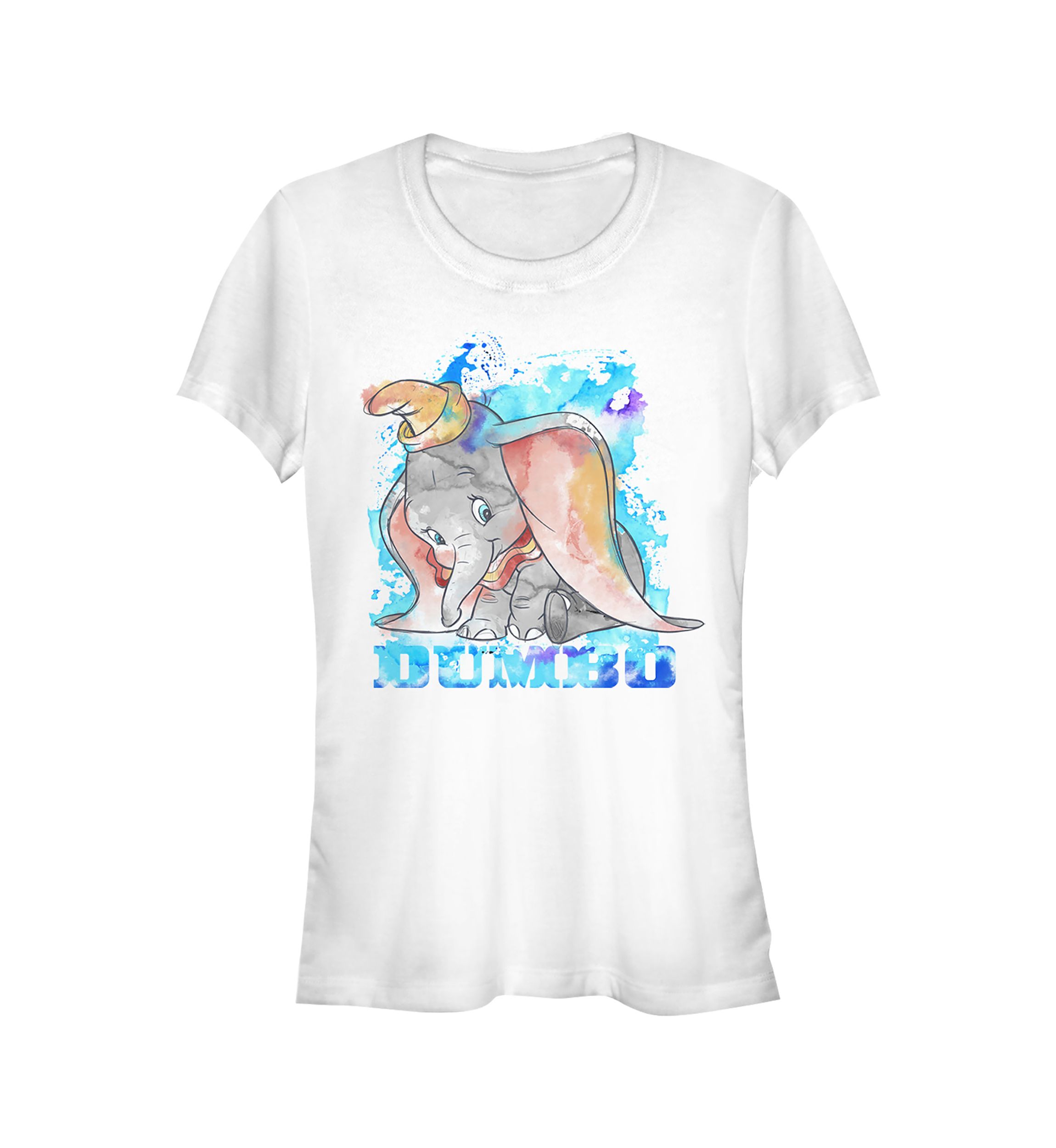 Juniors Licensed Disney Watercolor Dumbo T-Shirt