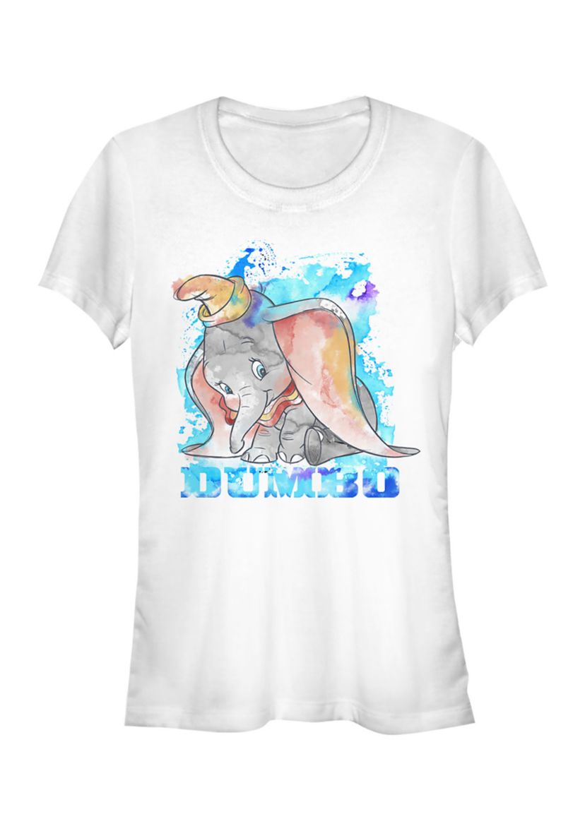 Juniors Licensed Disney Watercolor Dumbo T-Shirt