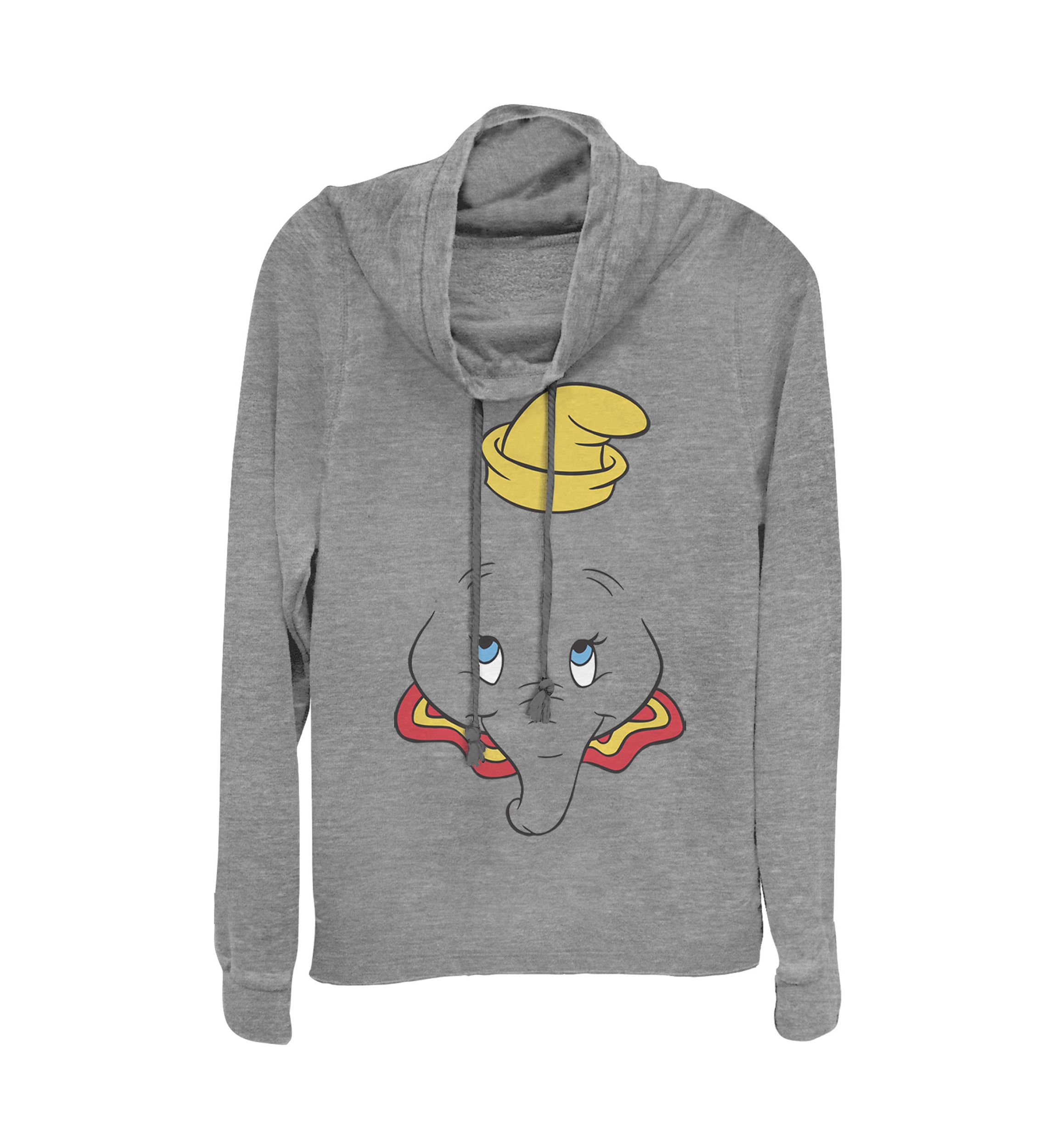 Juniors Licensed Disney Dumbo Big Face Pullover Top