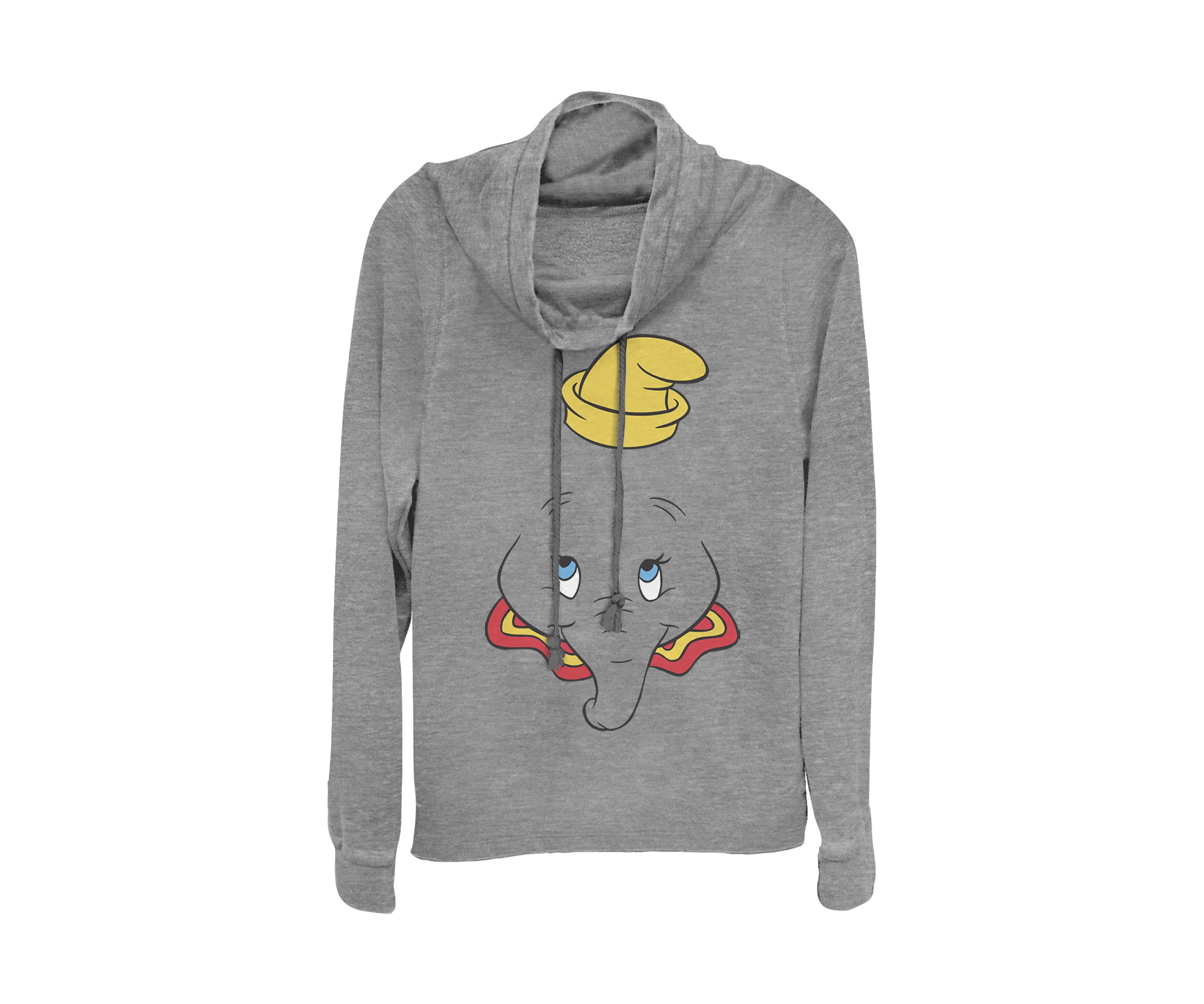 Juniors Licensed Disney Dumbo Big Face Pullover Top