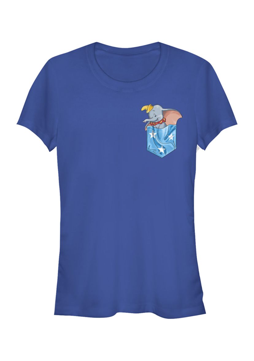  Juniors Licensed Disney Dumbo Pocket T-Shirt 