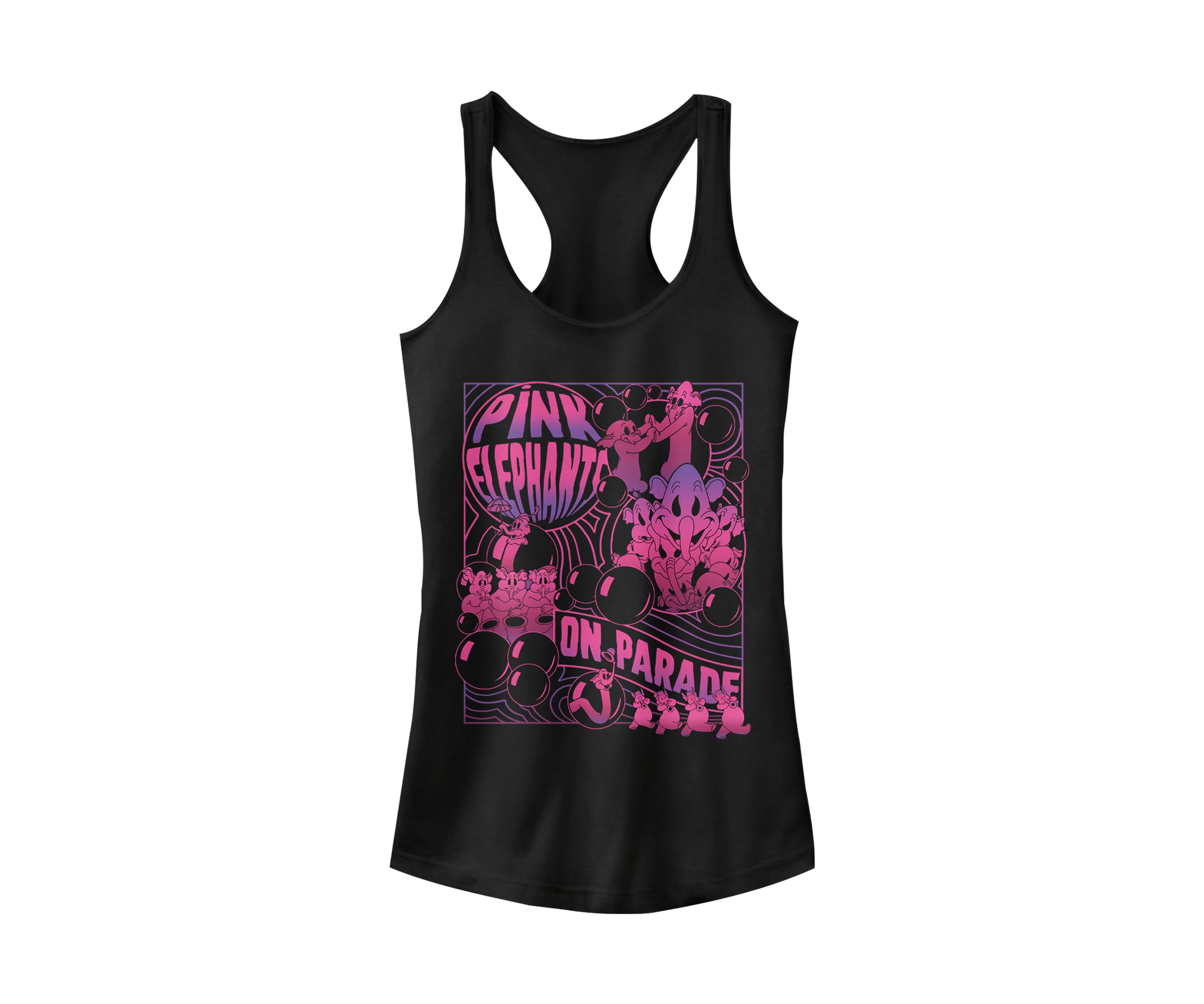 Juniors Licensed Disney Pink Elephants Tank Top