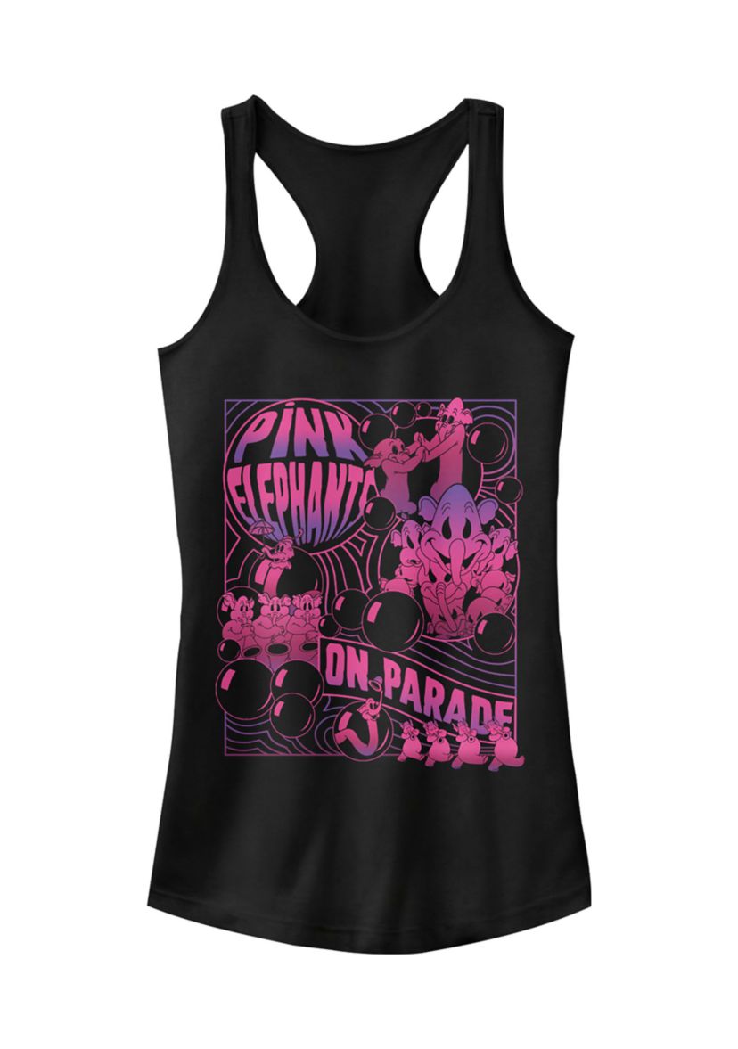 Juniors Licensed Disney Pink Elephants Tank Top