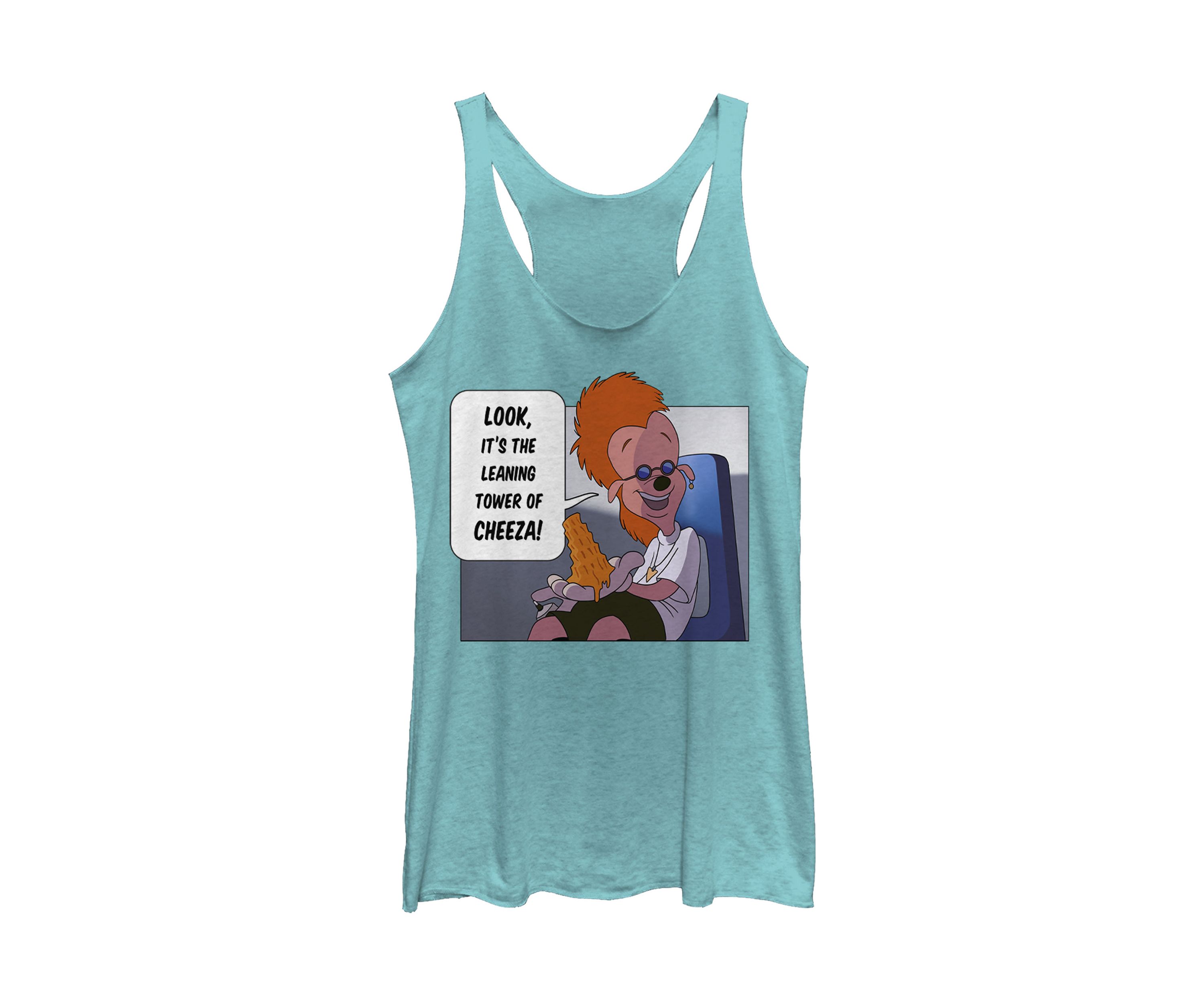 Juniors Licensed Disney Tower Of Cheeza Tank Top