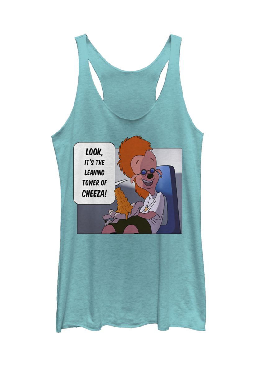 Juniors Licensed Disney Tower Of Cheeza Tank Top