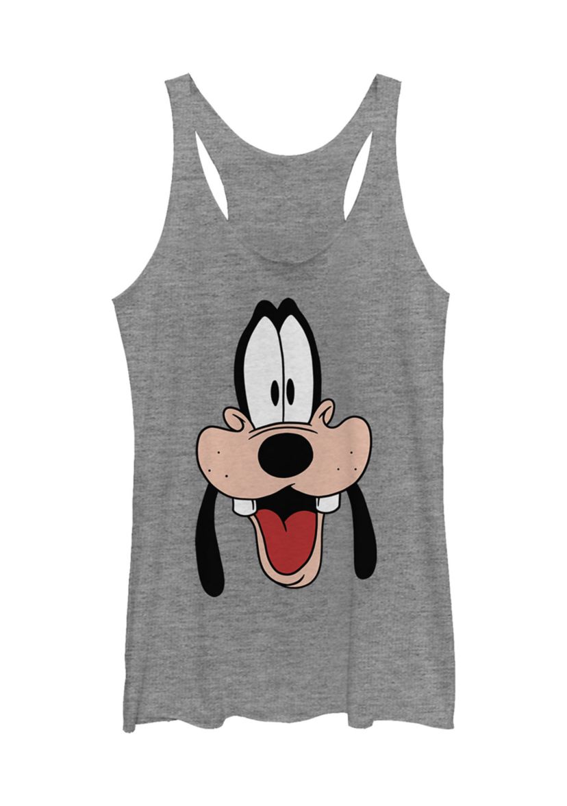Juniors Licensed Disney Goofy Dad Big Face Tank Top