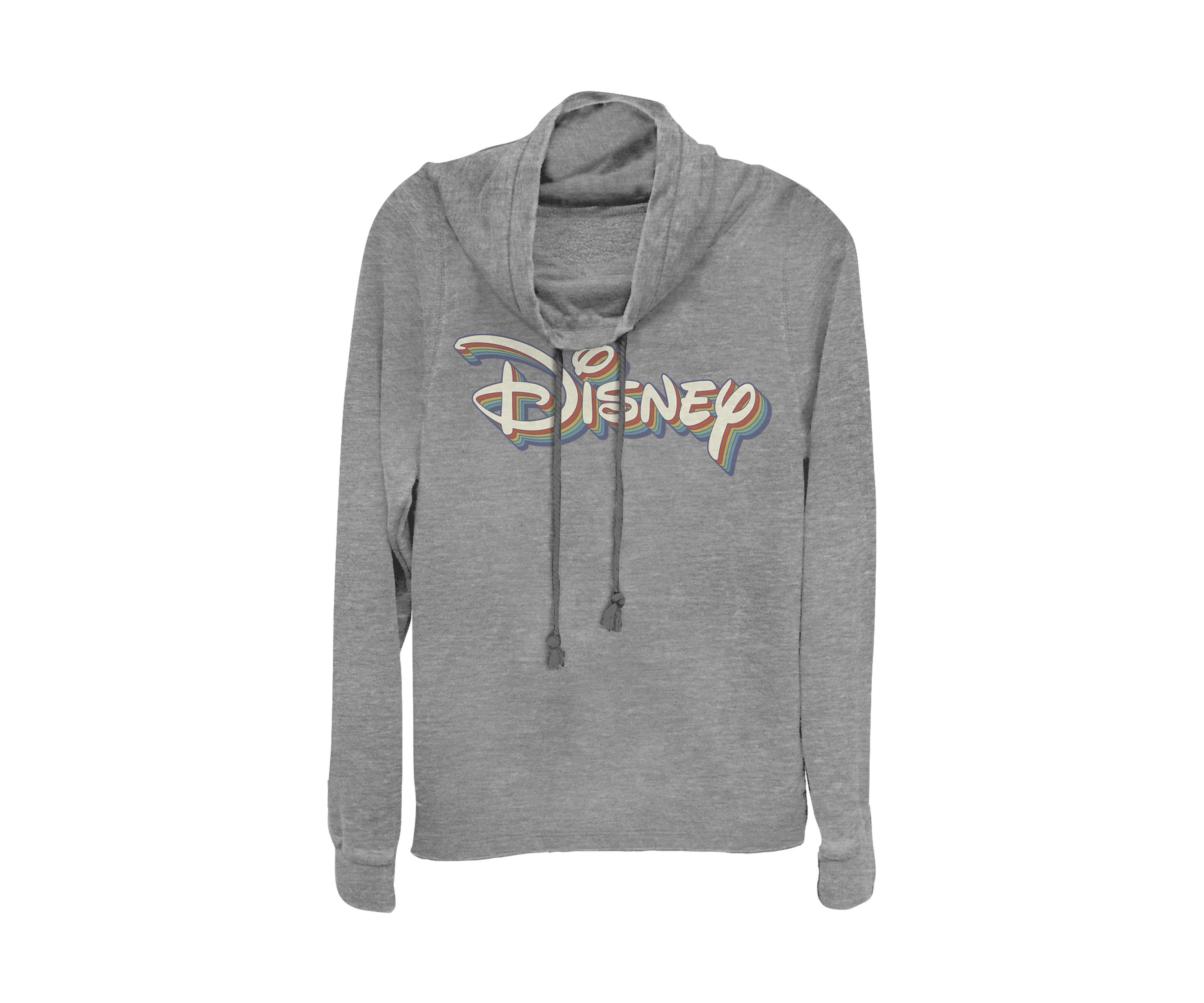 Juniors Licensed Disney Retro Rainbow Pullover Top