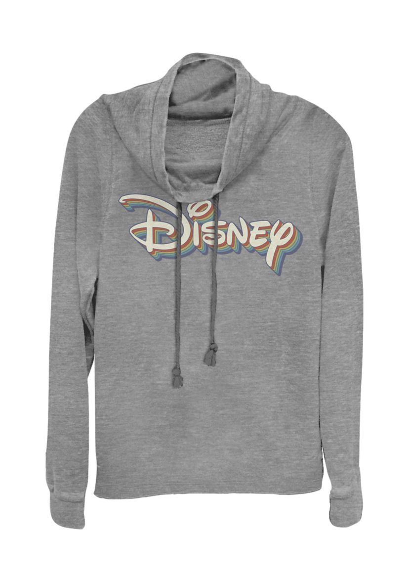 Juniors Licensed Disney Retro Rainbow Pullover Top