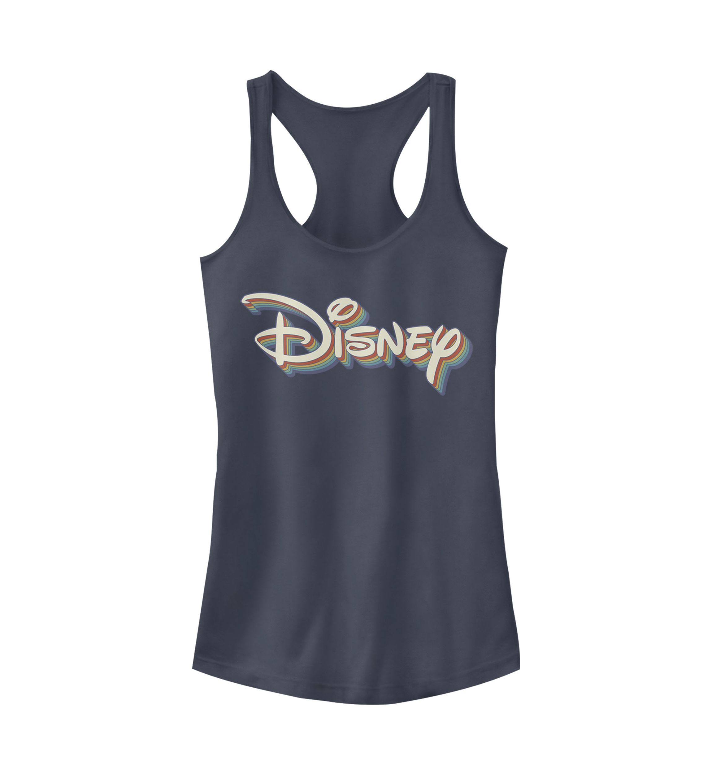 Juniors Licensed Disney Retro Rainbow Tank Top