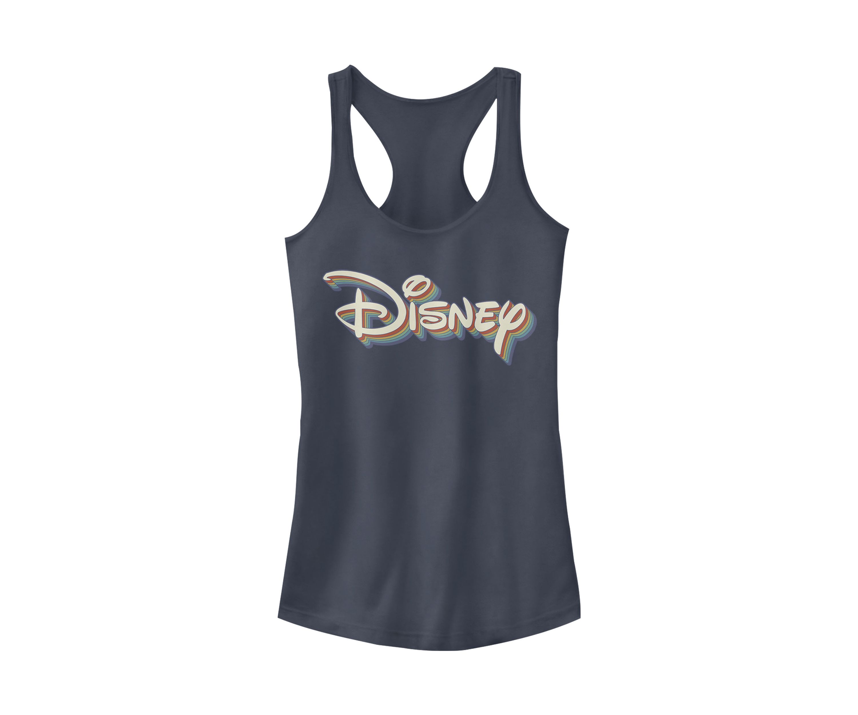 Juniors Licensed Disney Retro Rainbow Tank Top