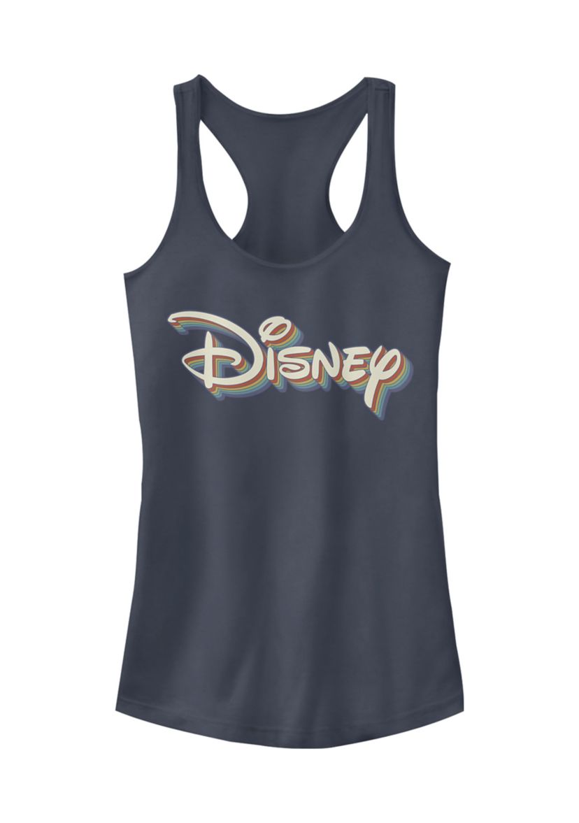 Juniors Licensed Disney Retro Rainbow Tank Top