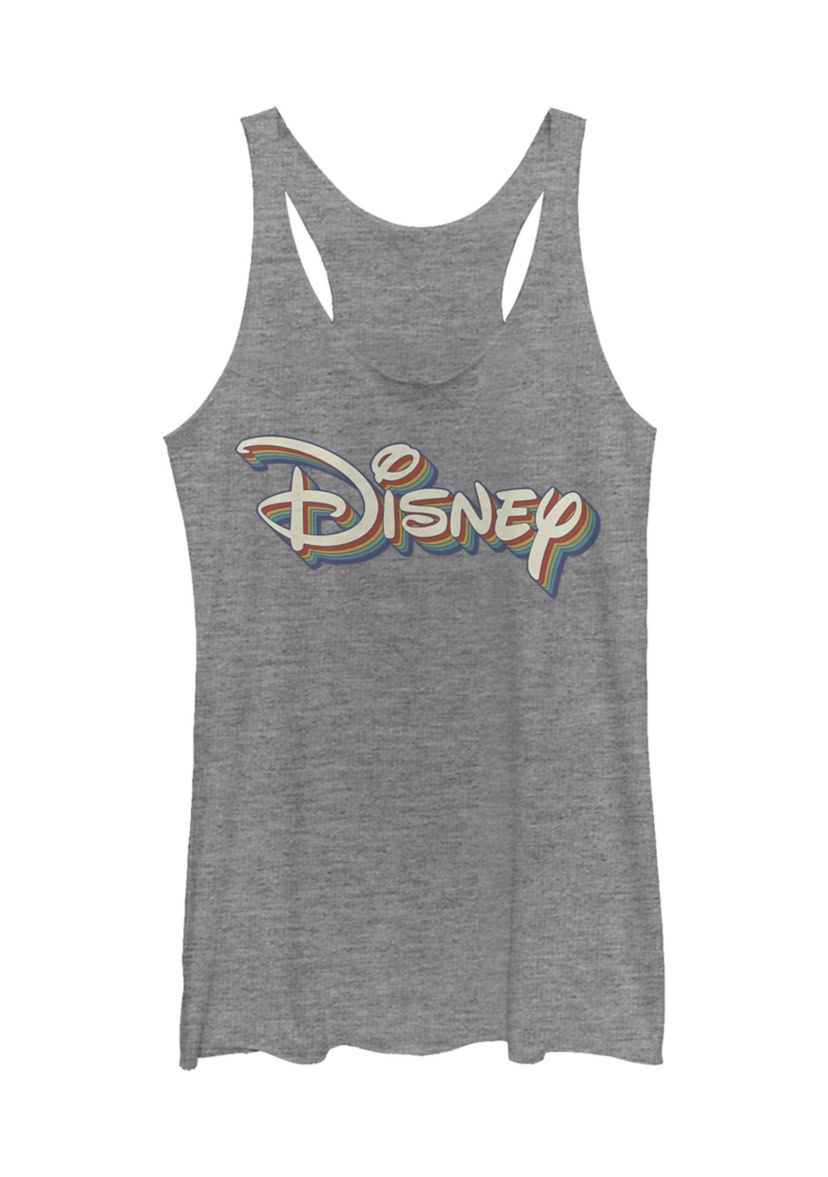 Juniors Licensed Disney Retro Rainbow Tank Top