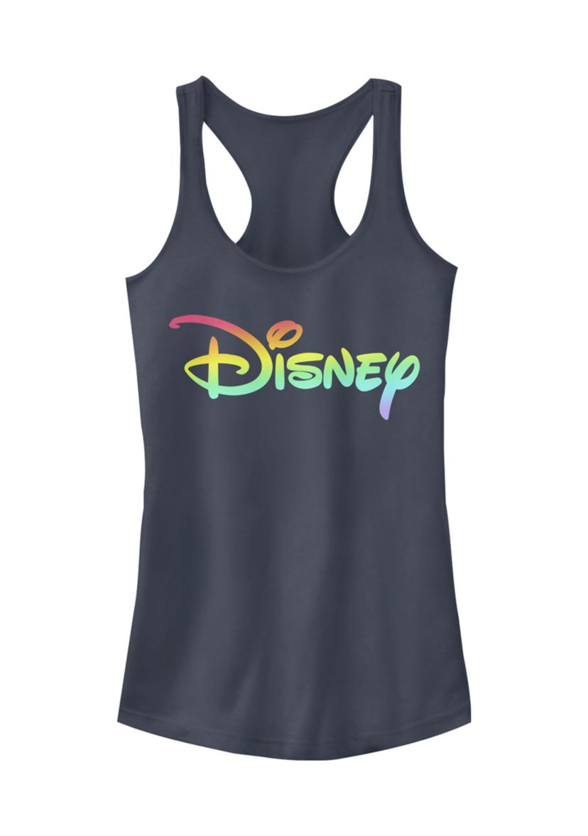 Juniors Licensed Disney Rainbow Fill Tank Top