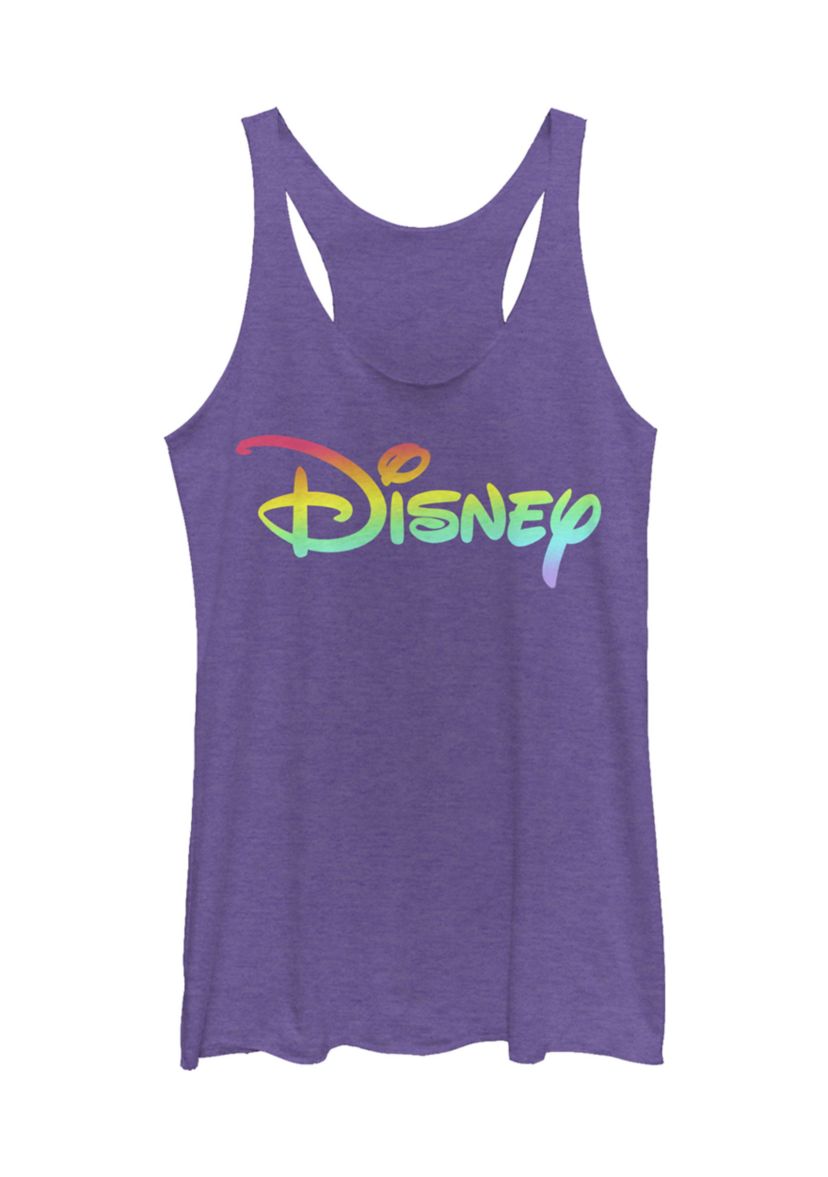 Juniors Licensed Disney Rainbow Fill Tank Top