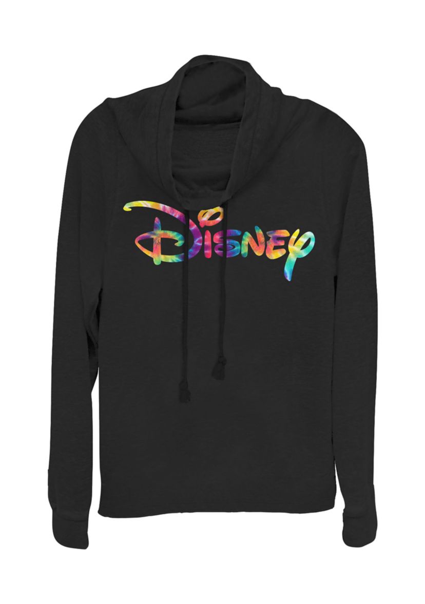 Juniors Licensed Disney Tie Dye Fill Pullover Top