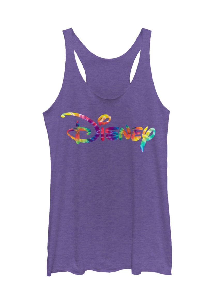 Juniors Licensed Disney Tie Dye Fill Tank Top