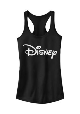 Women's Juniors' Licensed Disney Basic Disney Logo Tank Top, Black, XXL