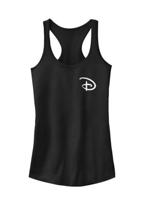 Women's Juniors' Officially Licensed Disney Logo Tank Top, Black, Small