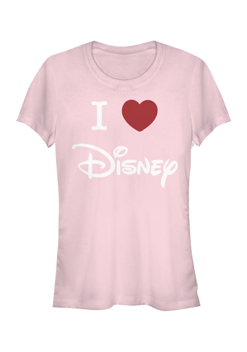 Juniors Licensed Disney I Heart Disney T-Shirt