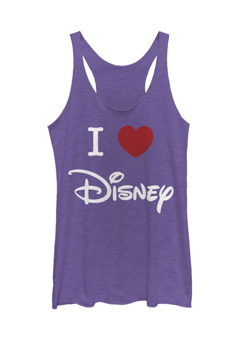 Juniors Licensed Disney I Heart Disney Tank Top