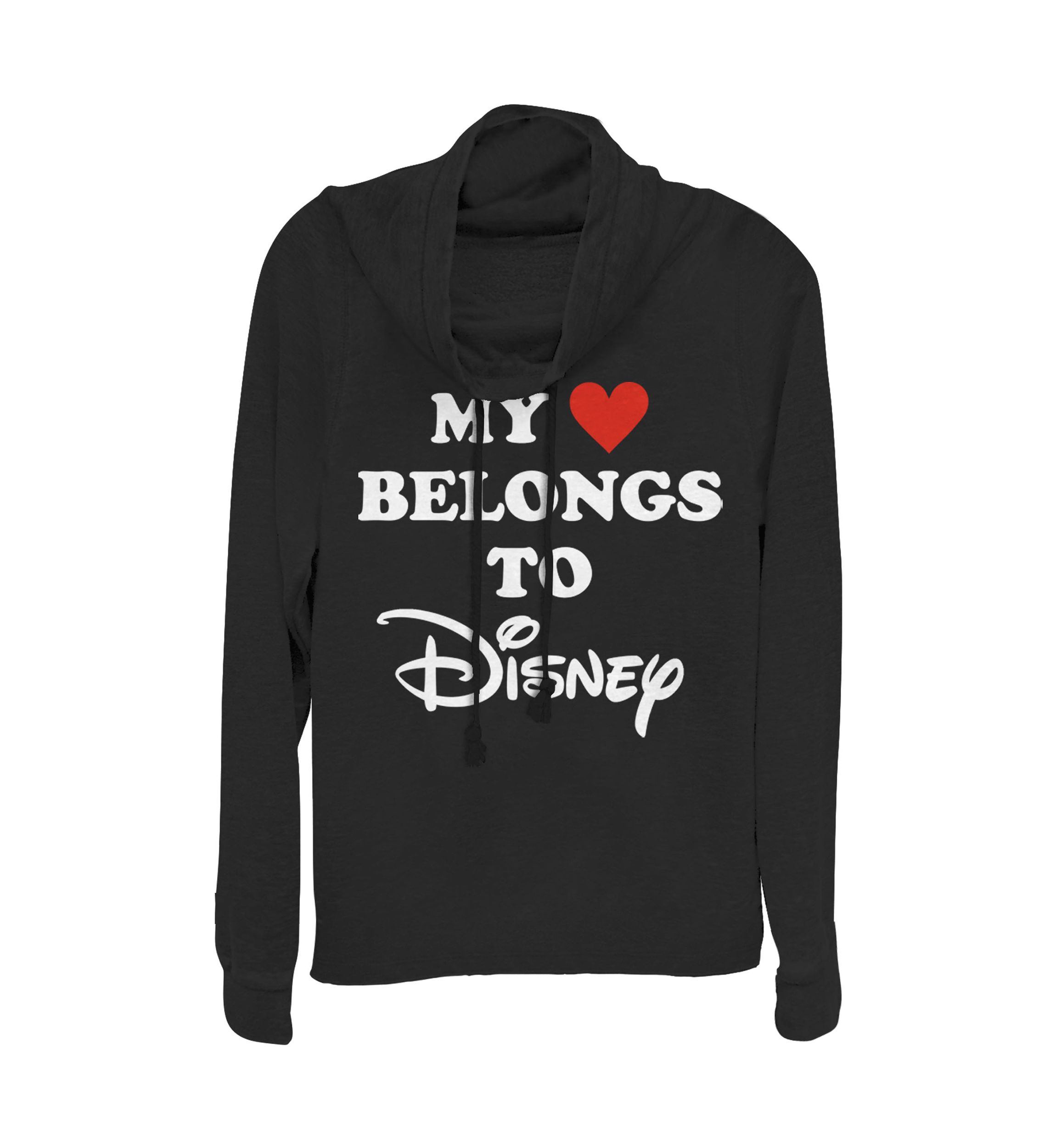Juniors Licensed Disney I Heart Disney Pullover Top