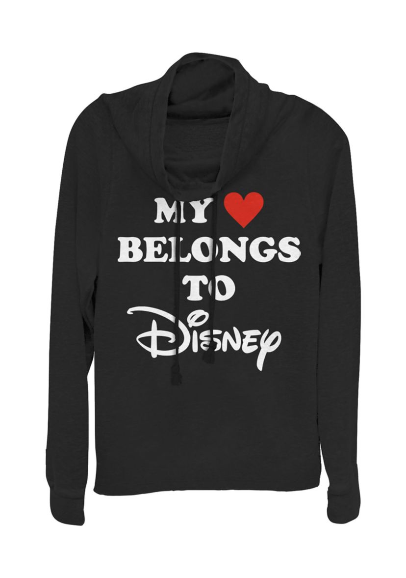 Juniors Licensed Disney I Heart Disney Pullover Top