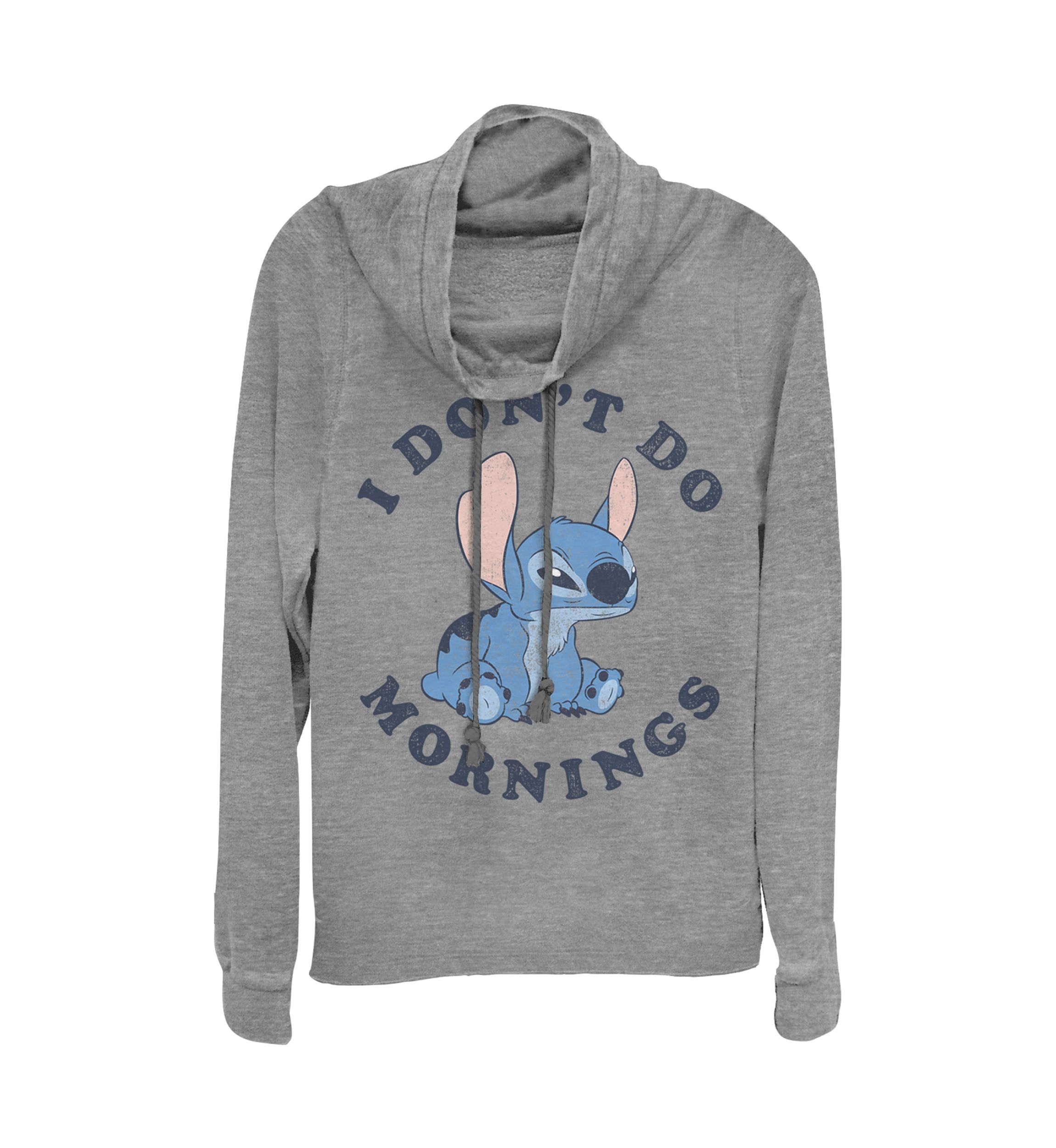 Juniors Licensed Disney Stitch Mornings Pullover Top