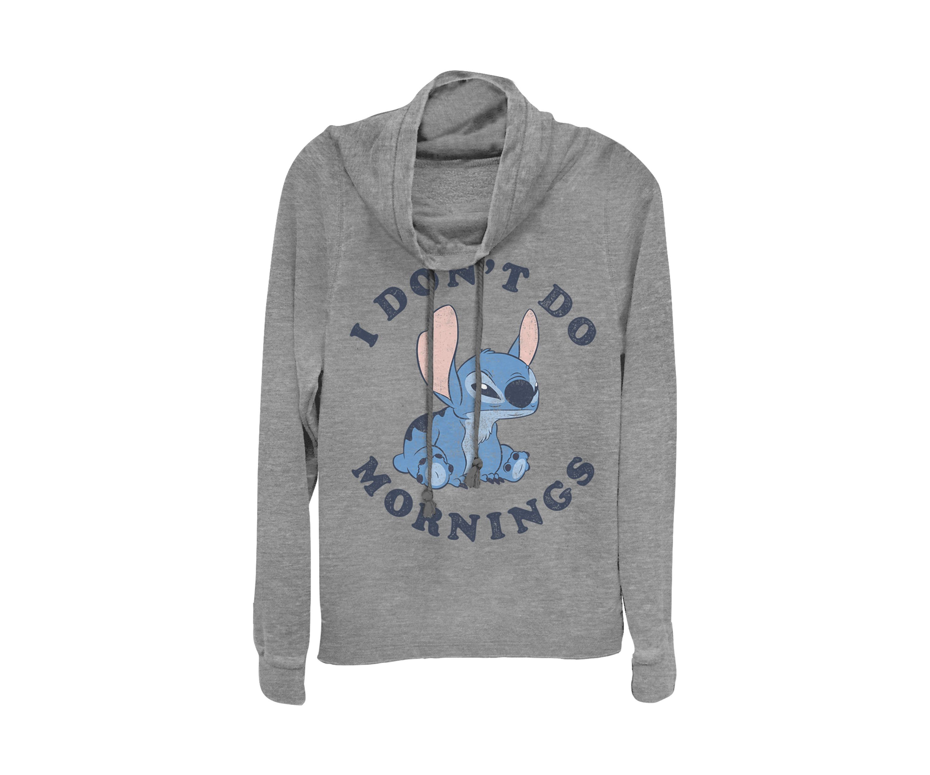 Juniors Licensed Disney Stitch Mornings Pullover Top
