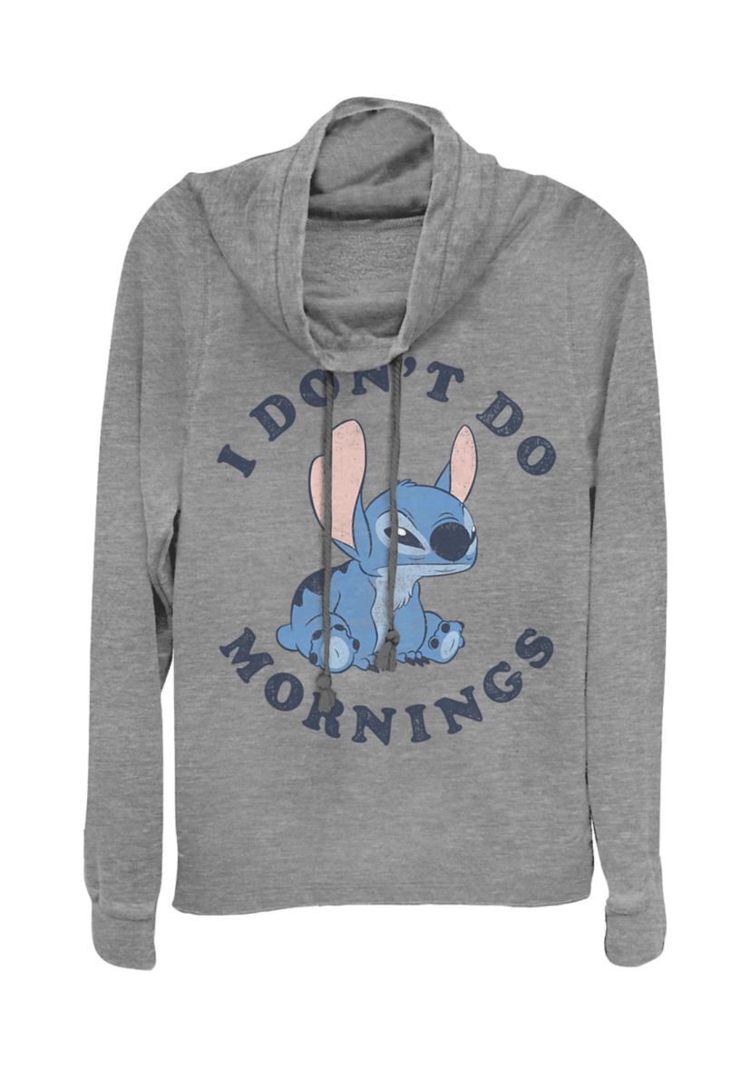 Juniors Licensed Disney Stitch Mornings Pullover Top