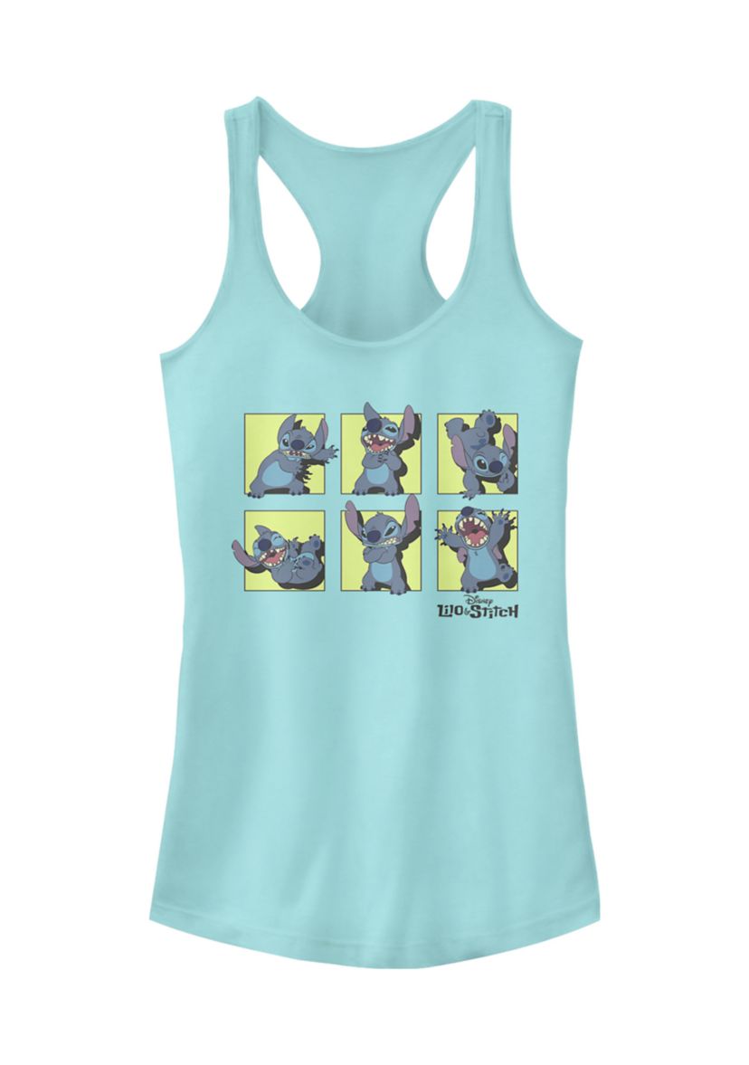 Juniors Licensed Disney Stitch Poses Tank Top