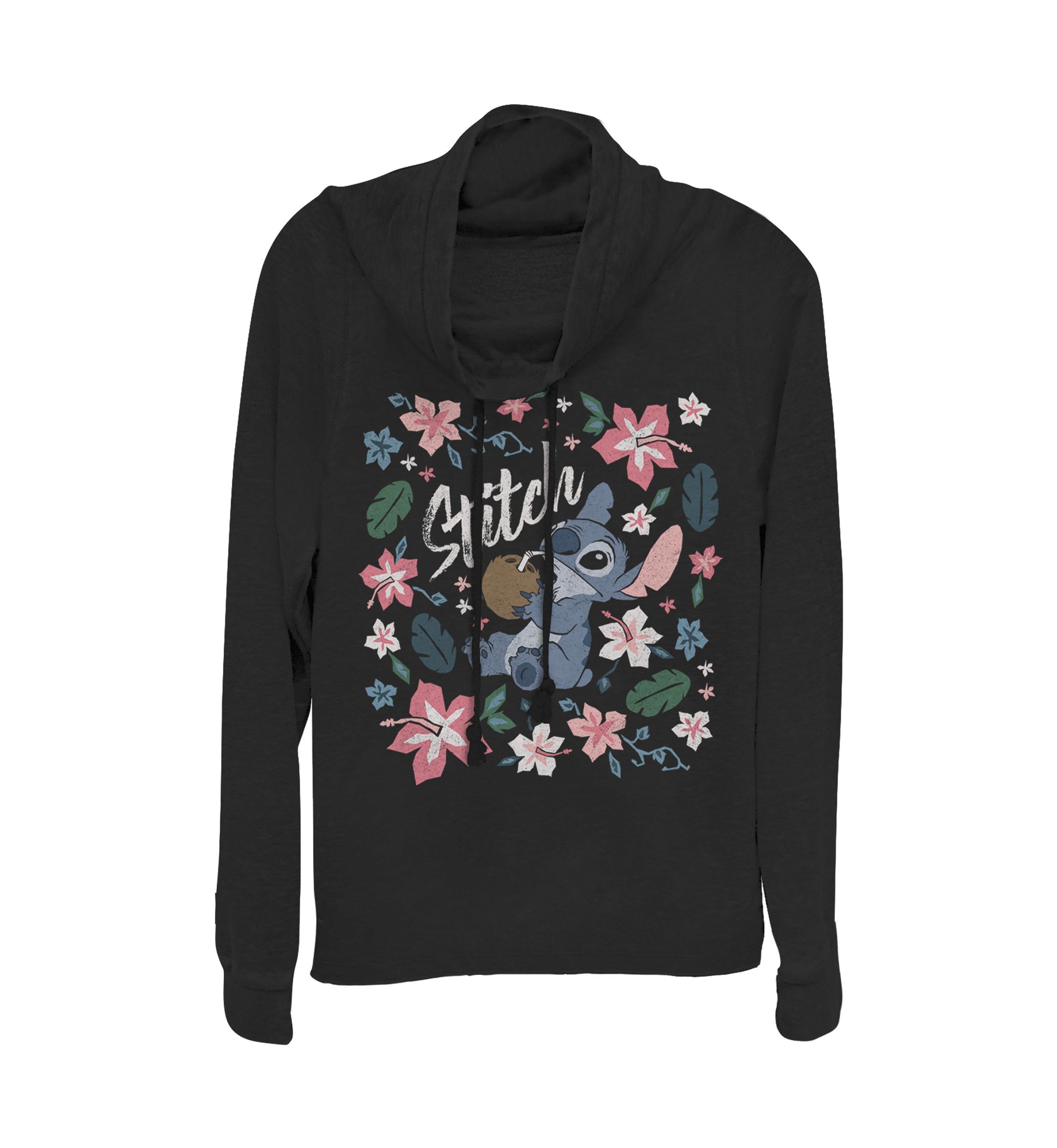 Juniors Licensed Disney Tropical Stitch Pullover Top