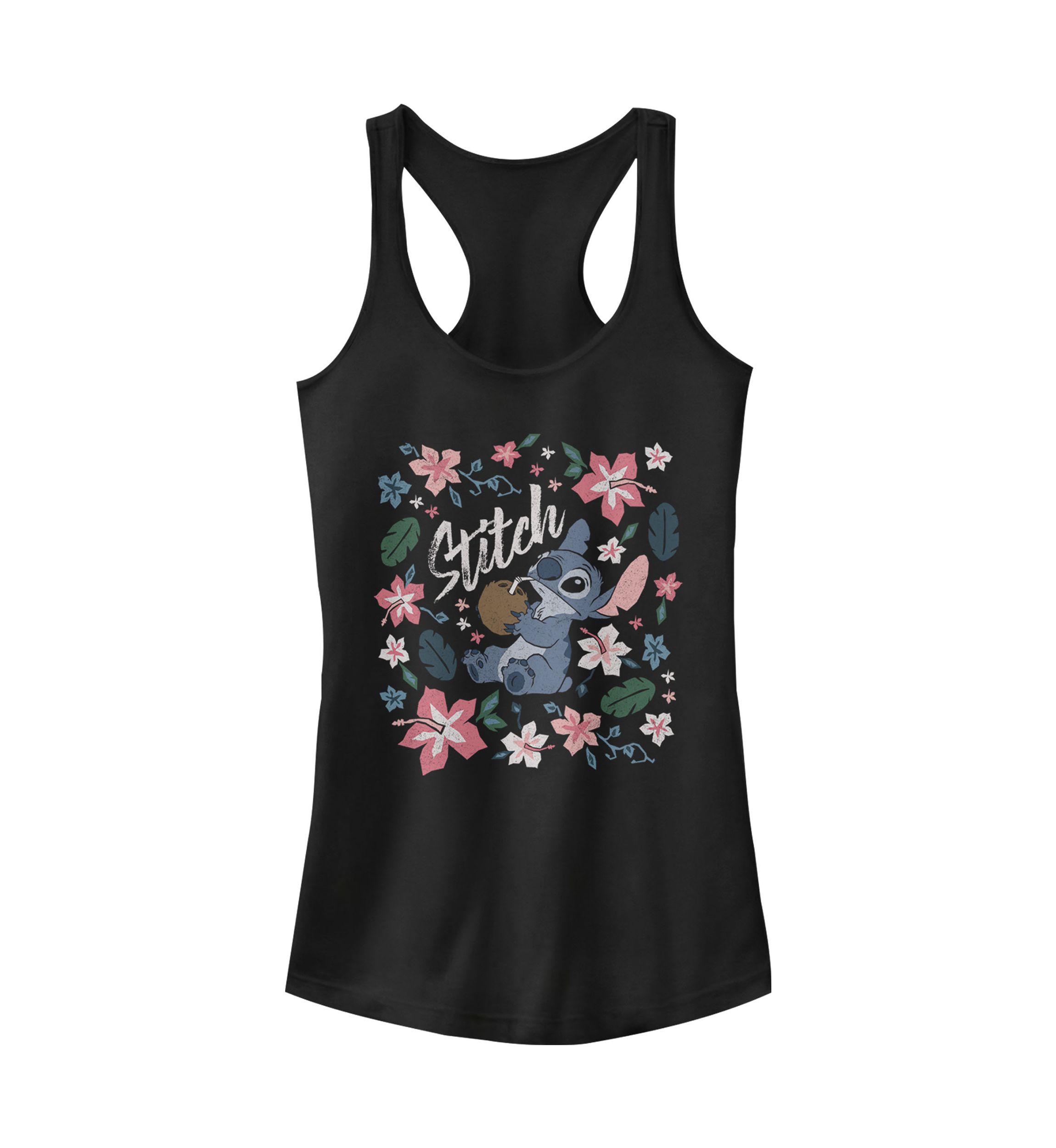 Juniors Licensed Disney Tropical Stitch Tank Top