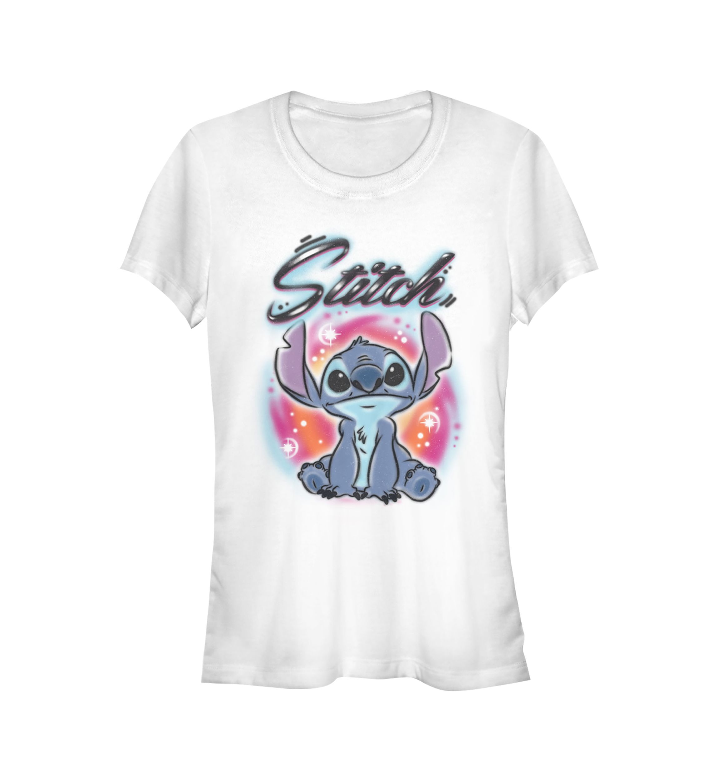 Juniors Licensed Disney Stitch Airbrush T-Shirt